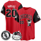 Chicago White Sox #20 Miguel Vargas Red Thaam Meow KT Vapor Stitched Jersey