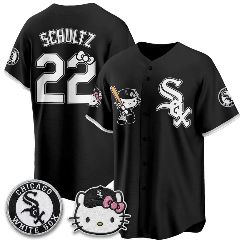 Chicago White Sox #22 Noah Schultz Black Thaam Meow KT Vapor Stitched Jersey