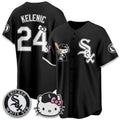 Chicago White Sox #24 Jarred Kelenic Black Thaam Meow KT Vapor Stitched Jersey