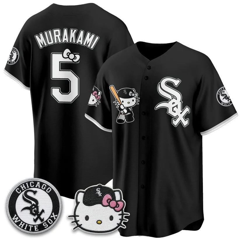 Chicago White Sox #5 Munetaka Murakami Black Thaam Meow KT Vapor Stitched Jersey