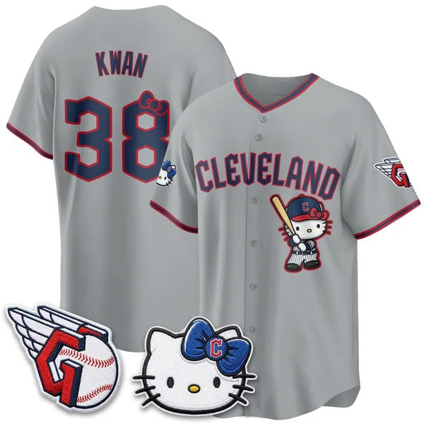 Cleveland Guardians #38 Steven Kwan Gray Thaam Meow KT Vapor Stitched Jersey