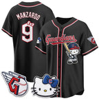 Cleveland Guardians #9 Kyle Manzardo Black Thaam Meow KT Vapor Stitched Jersey