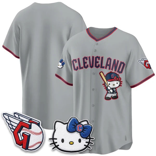 Cleveland Guardians Gray Thaam Meow KT Vapor Stitched Jersey