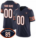 Custom C.Bears Active Player Navy 2026 With Mike Ditka 89 Patch F.U.S.E. Vapor Untouchable Limited Stitched Jersey THAAM