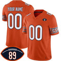 Custom C.Bears Active Player Orange 2026 With Mike Ditka 89 Patch F.U.S.E. Vapor Untouchable Limited Stitched Jersey THAAM