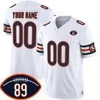 Custom C.Bears Active Player White 2026 With Mike Ditka 89 Patch Vapor Untouchable Limited Stitched Jersey THAAM