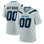 Custom D.Lions Silver 2026 Rivalries Collection Game Jersey Thaam
