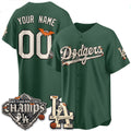 Custom Los Angeles Dodgers Green Halloween 2026 Baseball jersey Thaam