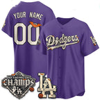 Custom Los Angeles Dodgers Purple Halloween 2026 Baseball jersey Thaam