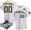 Custom Milwaukee Brewers ACTIVE PLAYER White 2026 World Series Cool Stitched Jersey THAAM