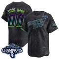 Custom Tampa Bay Rays ACTIVE PLAYER Charcoal 2026 AL East Champions Patch City Connect Limited Stitched Jersey THAAM