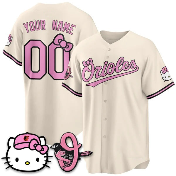 Custom Baltimore Orioles Cream Thaam Meow KT Vapor Premier Limited Stitched Jersey