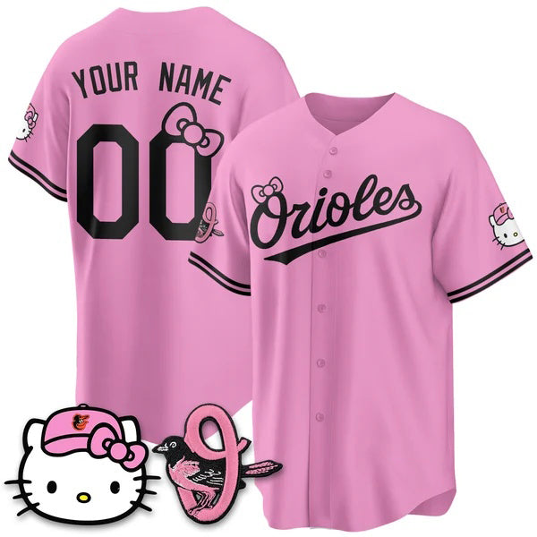 Custom Baltimore Orioles Pink Thaam Meow KT Vapor Premier Limited Stitched Jersey