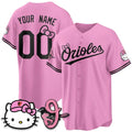 Custom Baltimore Orioles Pink Thaam Meow KT Vapor Premier Limited Stitched Jersey