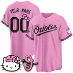 Custom Baltimore Orioles Pink Thaam Meow KT Vapor Premier Limited Stitched Jersey
