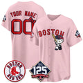 Custom Boston Red Sox Pink Thaam Meow KT Vapor Limited Stitched Jersey