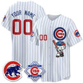 Custom Chicago Cubs Stripes White Thaam Meow KT All Stitched Jersey