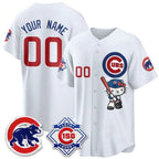 Custom Chicago Cubs White Thaam Meow KT All Stitched Baseball Jersey