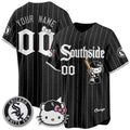 Custom Chicago White Sox Pinstripe Black Thaam Meow KT Vapor Stitched Jersey