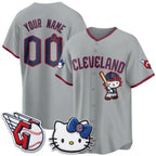 Custom Cleveland Guardians Gray Thaam Meow KT Vapor Stitched Jersey