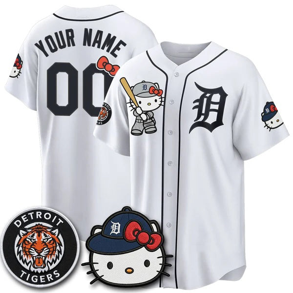 Custom Detroit Tigers White Thaam Meow KT Edition Vapor Limited Stitched Jersey