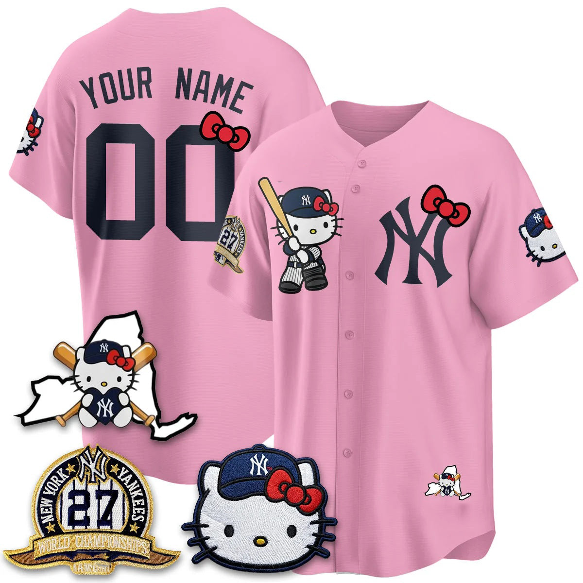 Custom New York Yankees Pink Thaam Meow KT 2026 Vapor Limited Jersey