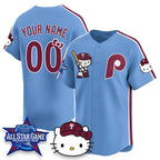 Custom Philadelphia Phillies Light Blue Thaam Meow KT Vapor Limited V2 Stitched Jersey
