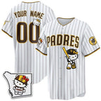 Custom San Diego Padres Pinstripe White Thaam Meow KT Vapor Limited All Stitched V2 Jersey