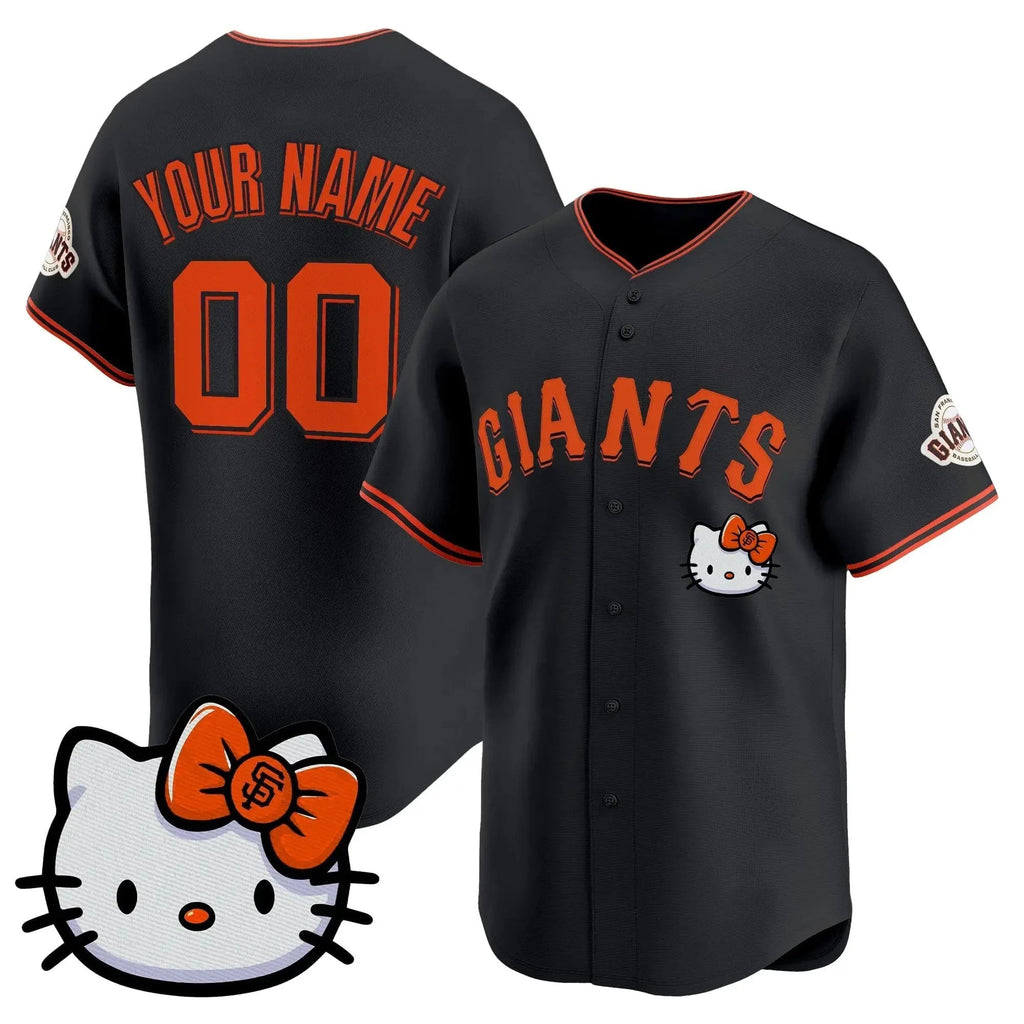 Custom San Francisco Giant Black Thaam Meow KT Vapor Premier Limited All Stitched Jersey