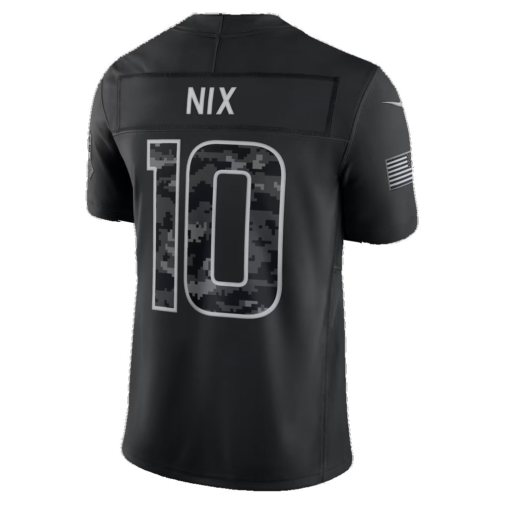 D.Broncos #10 Bo Nix Black 2026 Salute to Service Stitched Limited Football jersey Thaam