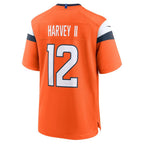 D.Broncos #12 RJ Harvey Orange Team Game Jersey THAAM