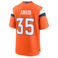 D.Broncos #35 Ugochukwu Amadi Orange Team Game Jersey THAAM