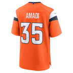 D.Broncos #35 Ugochukwu Amadi Orange Team Game Jersey THAAM