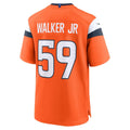 D.Broncos #59 Johnny Walker Jr Orange Team Game Jersey THAAM