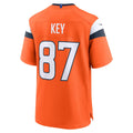 D.Broncos #87 Dane Key Orange Team Game Football jersey Thaam