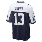 D.Cowboys #13 Caleb Downs Navy Thaam Alternate Game Jersey