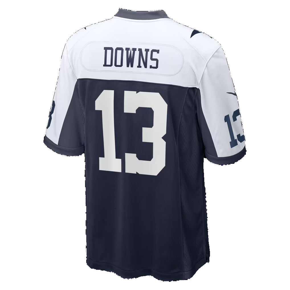 D.Cowboys #13 Caleb Downs Navy Thaam Alternate Game Jersey