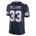 D.Cowboys #33 Javonte Williams Navy Team Vapor F.U.S.E. Stitched Limited Jersey THAAM