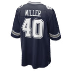 D.Cowboys #40 Von Miller Navy Game Jersey Thaam