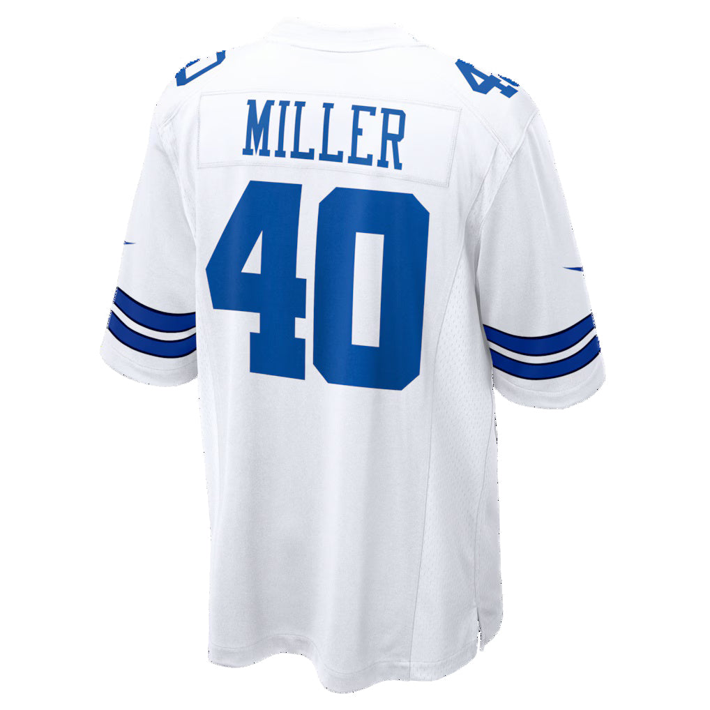 D.Cowboys #40 Von Miller White Game Jersey Thaam