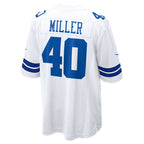 D.Cowboys #40 Von Miller White Game Jersey Thaam