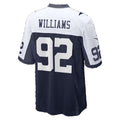 D.Cowboys #92 Quinnen Williams Navy Game Football jersey Thaam