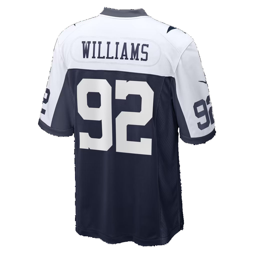 D.Cowboys #92 Quinnen Williams Navy Game Football jersey Thaam