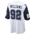 D.Cowboys #92 Quinnen Williams White Game Football jersey Thaam
