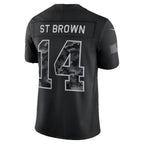 D.Lions #14 Amon-Ra St. Brown Black 2026 Salute to Service Stitched Limited Football jersey Thaam