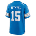 D.Lions #15 Luke Altmyer Blue Team Game Football jersey Thaam