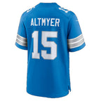 D.Lions #15 Luke Altmyer Blue Team Game Football jersey Thaam