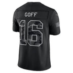D.Lions #16 Jared Goff Black 2026 Salute to Service Stitched Limited Football jersey Thaam