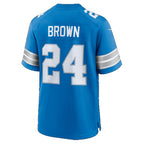 D.Lions #24 Aamaris Brown Blue Team Game Football jersey Thaam