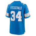 D.Lions #34 Bishop Fitzgerald Blue Thaam Team Game Jersey